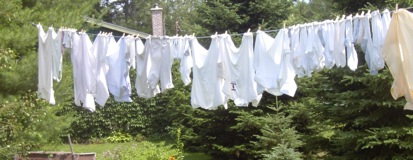 Clothes hanging on a line