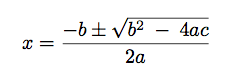 quadratic equation